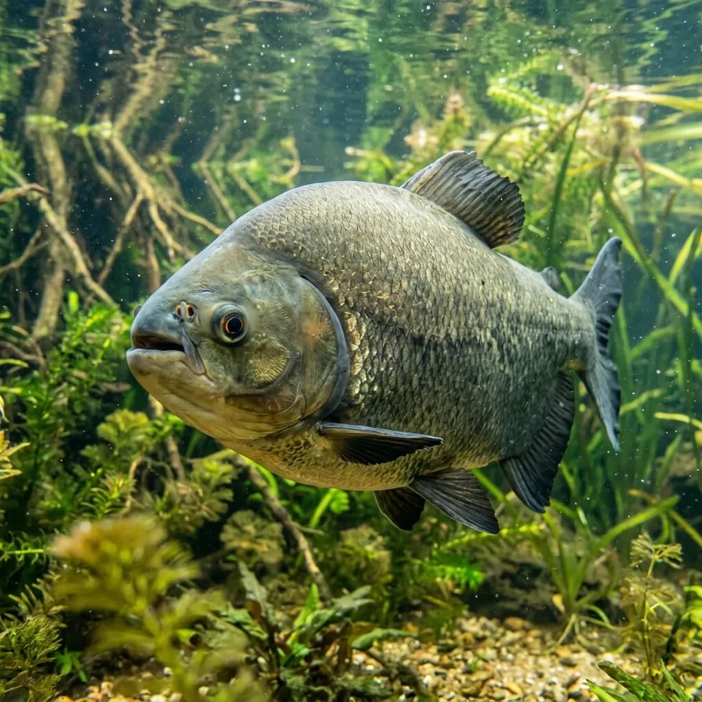 Tambacu encontrado no lago de pesca esportiva